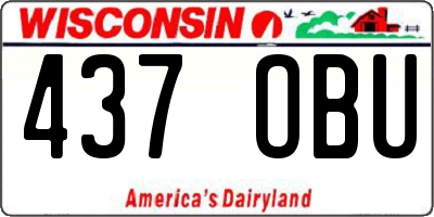 WI license plate 437OBU
