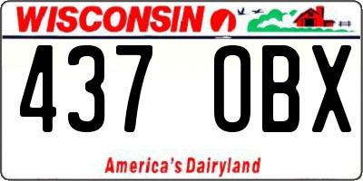 WI license plate 437OBX