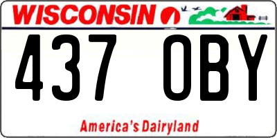 WI license plate 437OBY