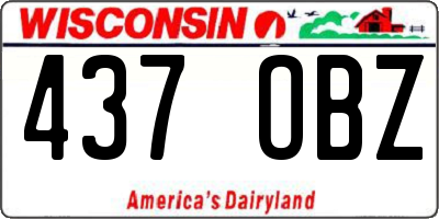 WI license plate 437OBZ