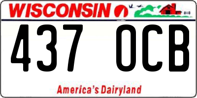 WI license plate 437OCB