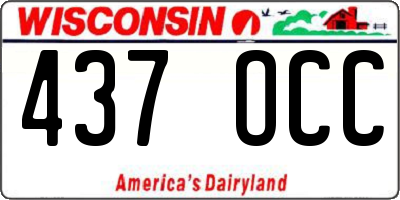WI license plate 437OCC