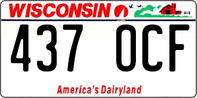 WI license plate 437OCF