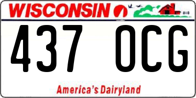 WI license plate 437OCG