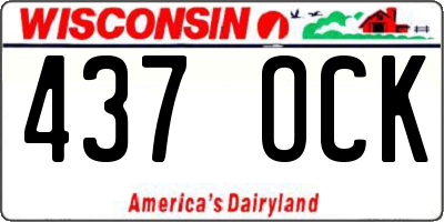 WI license plate 437OCK