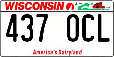 WI license plate 437OCL