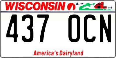 WI license plate 437OCN