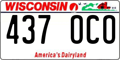 WI license plate 437OCO