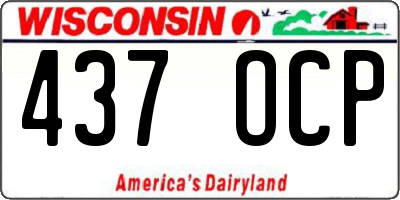 WI license plate 437OCP