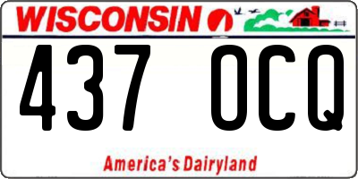 WI license plate 437OCQ