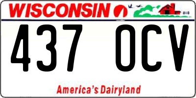 WI license plate 437OCV