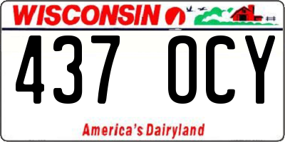 WI license plate 437OCY