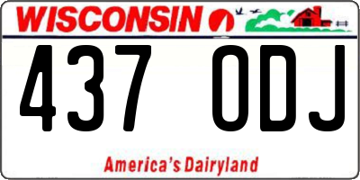 WI license plate 437ODJ