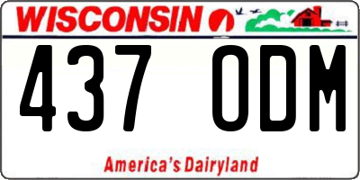 WI license plate 437ODM