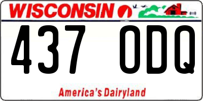 WI license plate 437ODQ