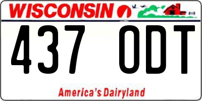 WI license plate 437ODT