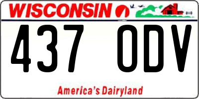 WI license plate 437ODV