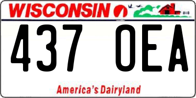 WI license plate 437OEA
