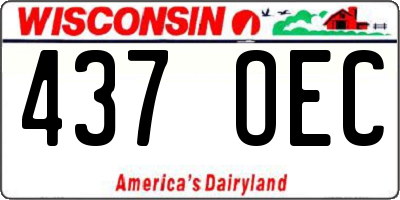 WI license plate 437OEC