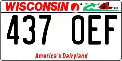WI license plate 437OEF