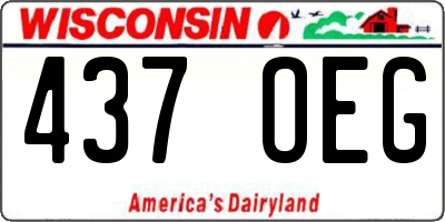 WI license plate 437OEG