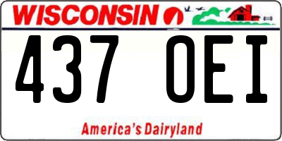 WI license plate 437OEI