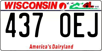 WI license plate 437OEJ