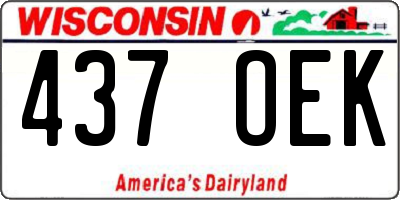 WI license plate 437OEK