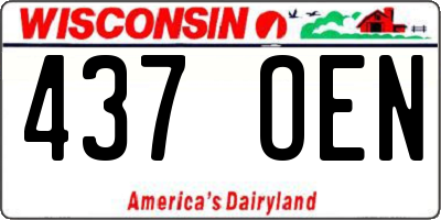 WI license plate 437OEN