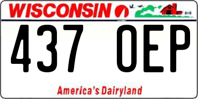 WI license plate 437OEP