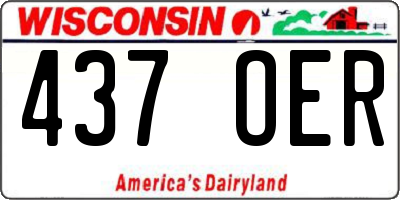 WI license plate 437OER