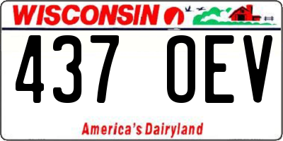 WI license plate 437OEV