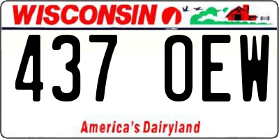WI license plate 437OEW