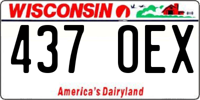 WI license plate 437OEX