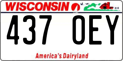 WI license plate 437OEY