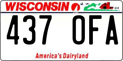 WI license plate 437OFA