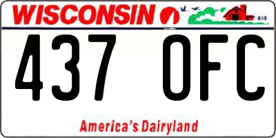 WI license plate 437OFC