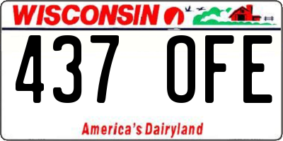 WI license plate 437OFE