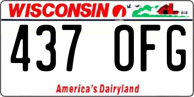 WI license plate 437OFG