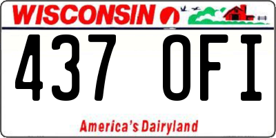WI license plate 437OFI