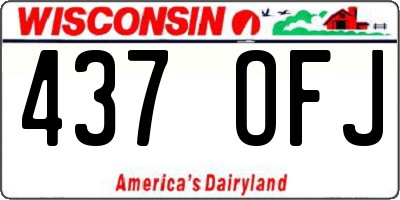 WI license plate 437OFJ