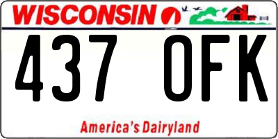 WI license plate 437OFK