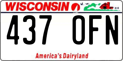 WI license plate 437OFN