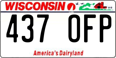 WI license plate 437OFP