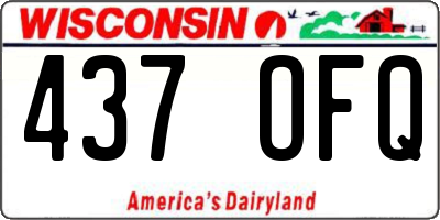 WI license plate 437OFQ