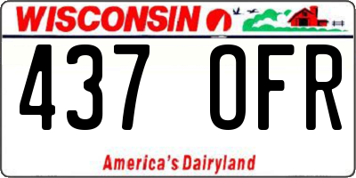 WI license plate 437OFR