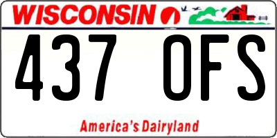 WI license plate 437OFS