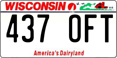 WI license plate 437OFT