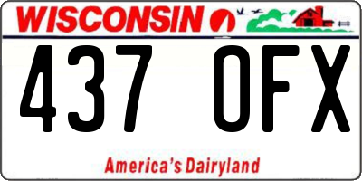 WI license plate 437OFX