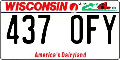 WI license plate 437OFY